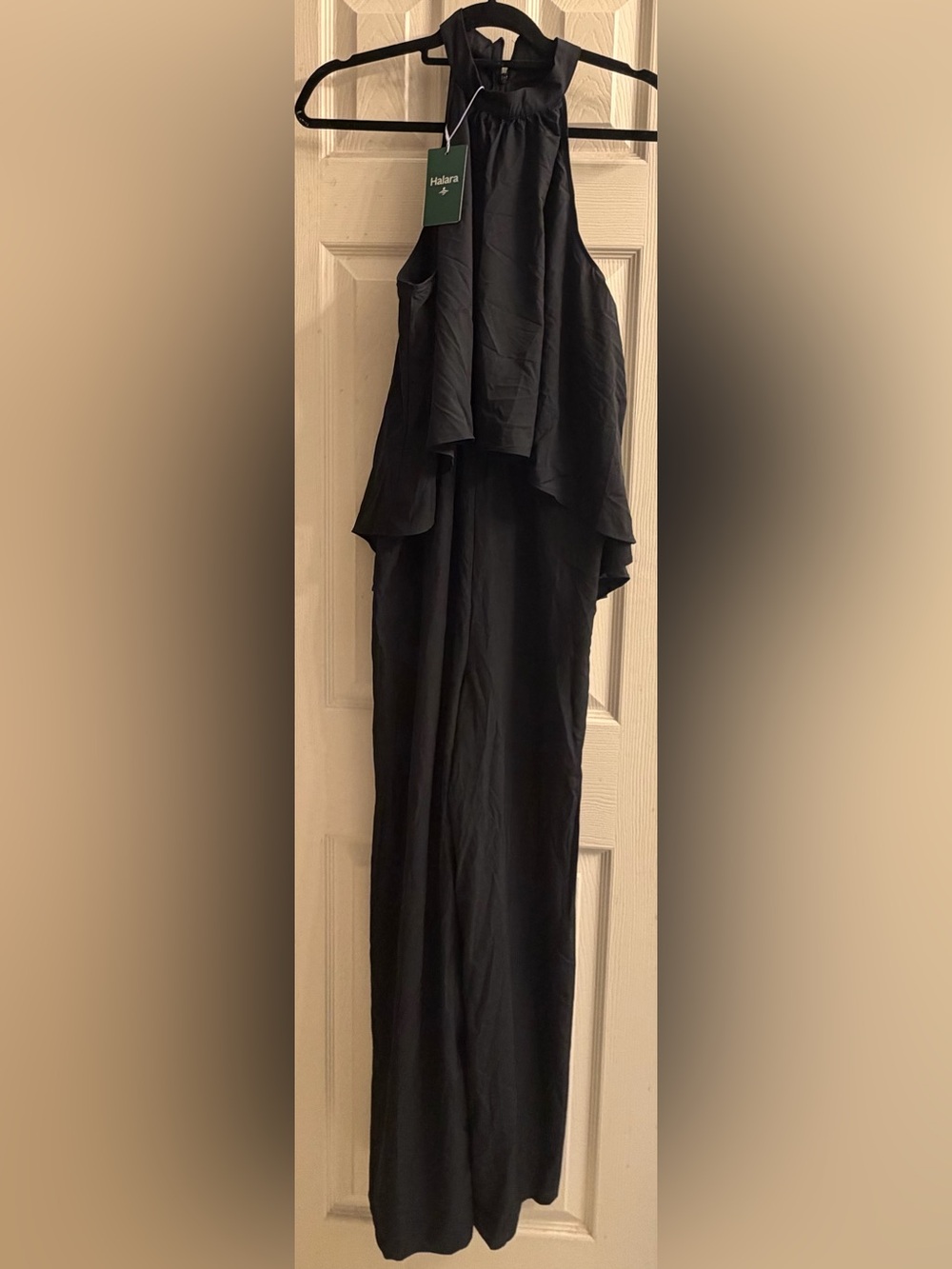 HALARA Black Halter Jumpsuit -Med Regular